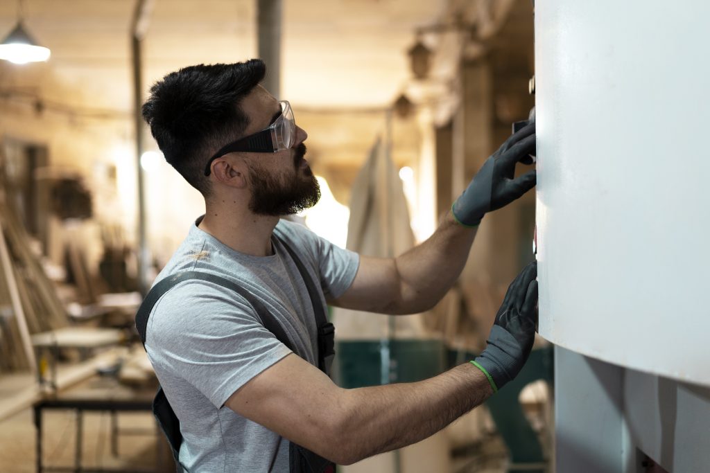 Carpenter Cutting Mdf Board Inside Workshop 1024x683